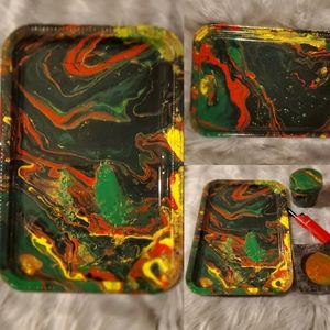 Custom Dirty-Pour Rolling Tray sets